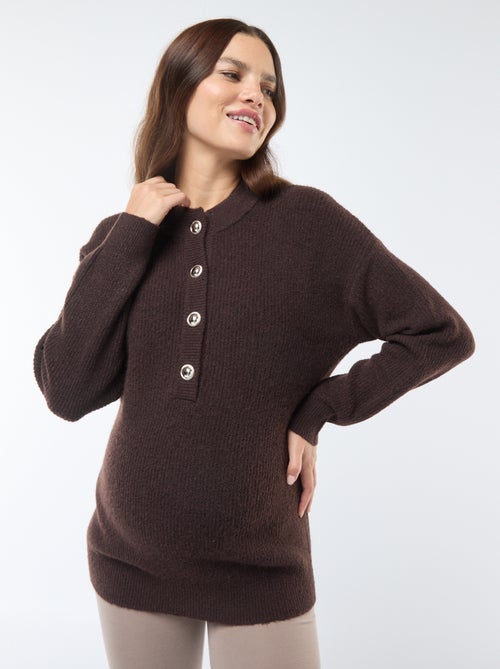 Pull d'allaitement à ouverture boutonnée - Kiabi