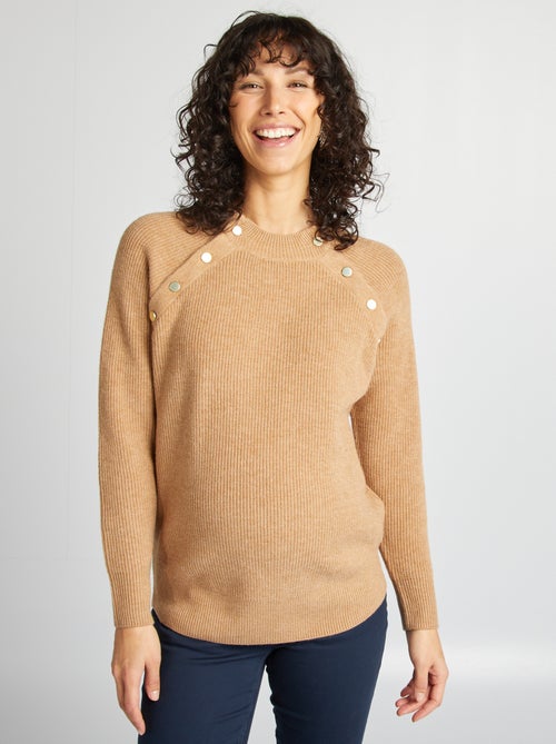 Pull d'allaitement avec ouvertures boutonnées - Kiabi