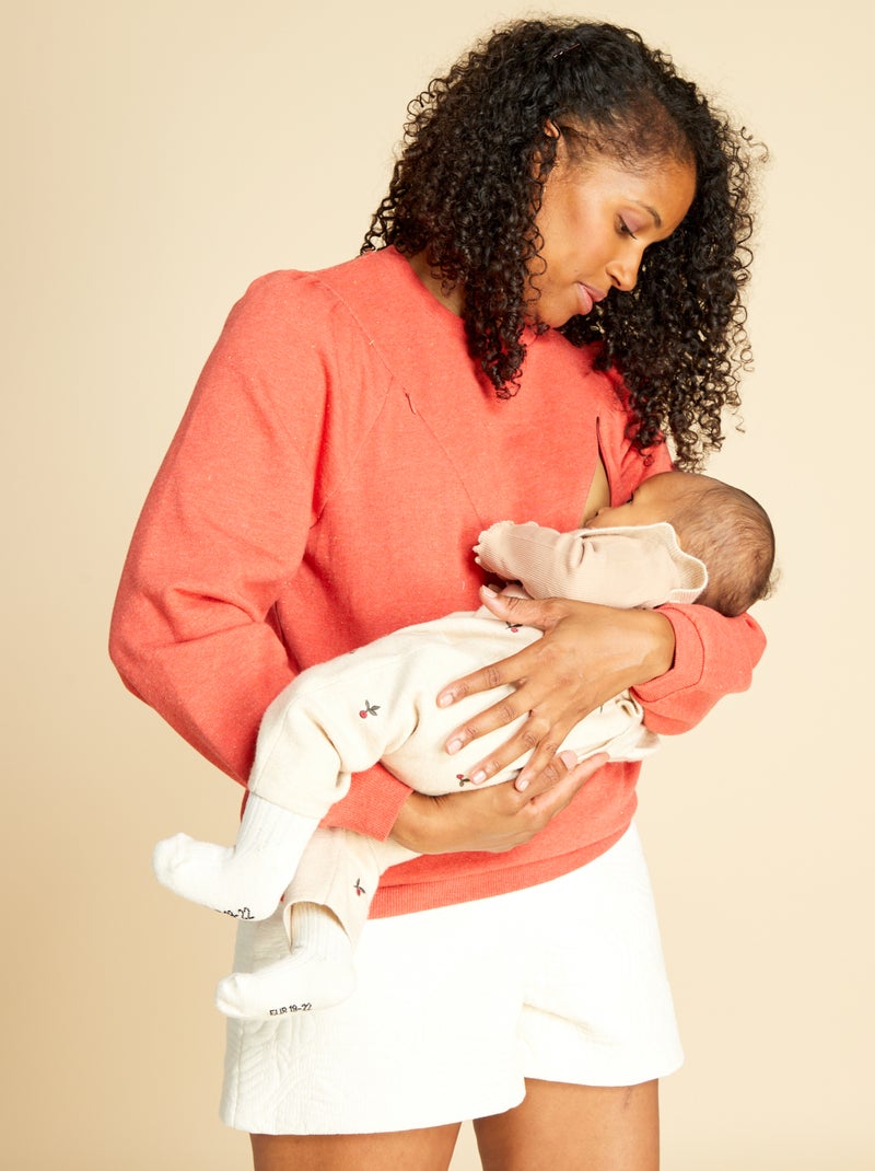 Pull d'allaitement Corail - Kiabi