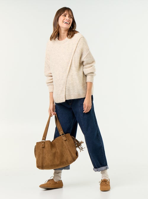 Pull d'allaitement en laine mélangée - Kiabi