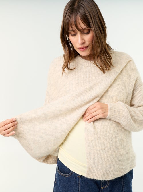 Pull d'allaitement en laine mélangée - Kiabi