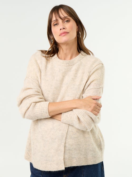 Pull d'allaitement en laine mélangée - Kiabi