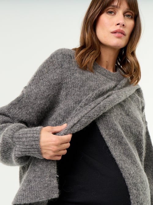 Pull d'allaitement en laine mélangée - Kiabi