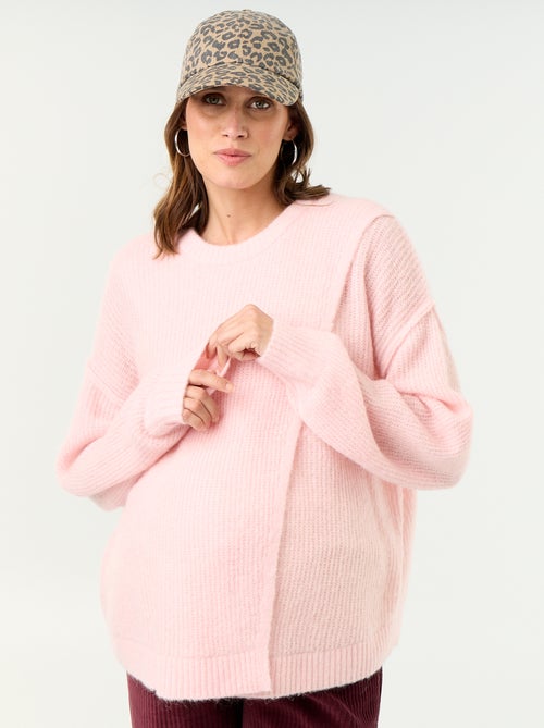 Pull d'allaitement en laine mélangée - Kiabi