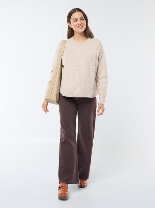 Pull d'allaitement en maille douce - Kiabi