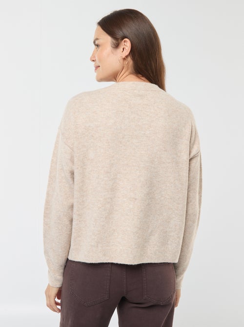 Pull d'allaitement en maille douce - Kiabi