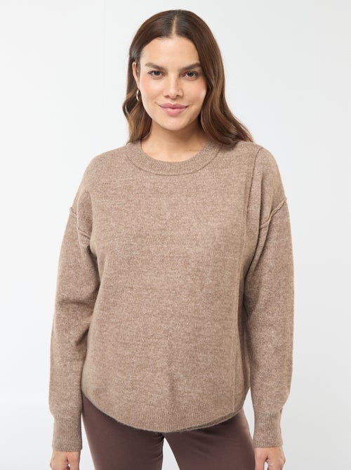 Pull d'allaitement en maille douce - Kiabi