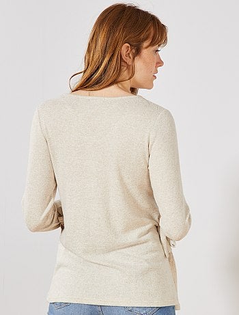 Pull d'allaitement en maille fine et douce - Kiabi