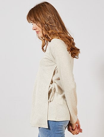 Pull d'allaitement en maille fine et douce - Kiabi