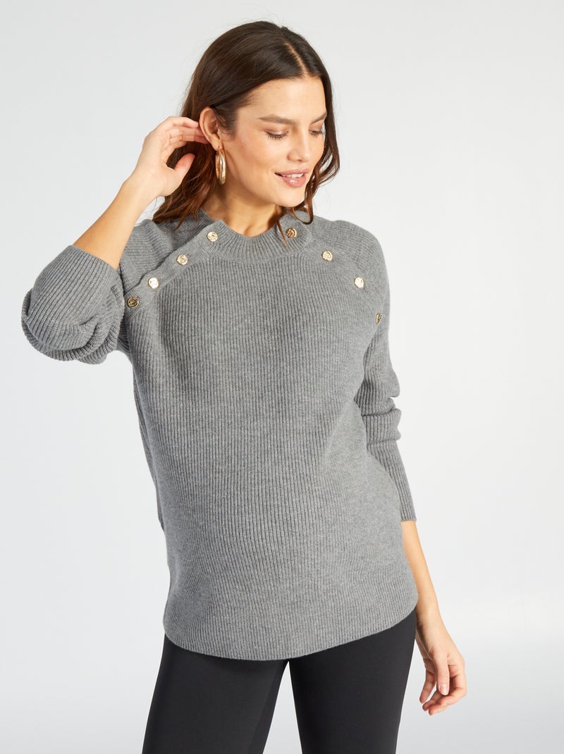 Pull d'allaitement Gris - Kiabi