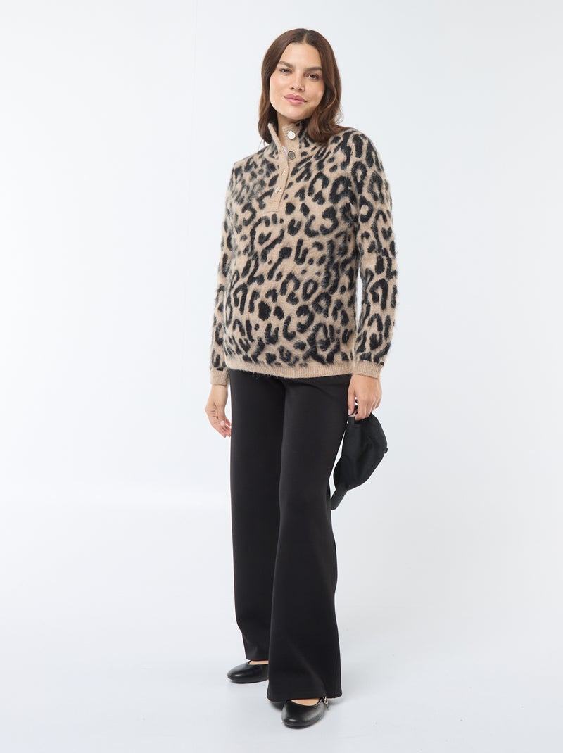 Cardigan Chaud épais Cardigan Léopard Pour Femme – Allaitement, Capuche, Tricot épais, Quotidien Cardigan Chaud épais Cardigan Léopard Pour Femme – Allaitement, Capuche, Tricot épais, Quotidien