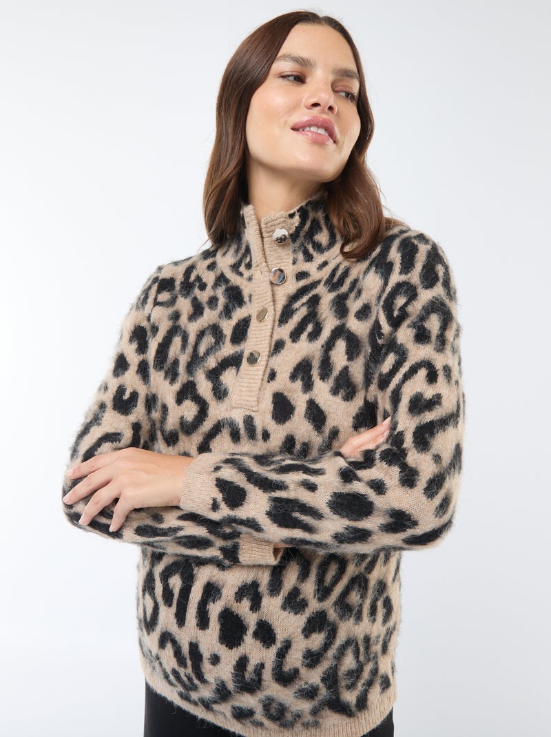 Pull Femme Imprime Leopard