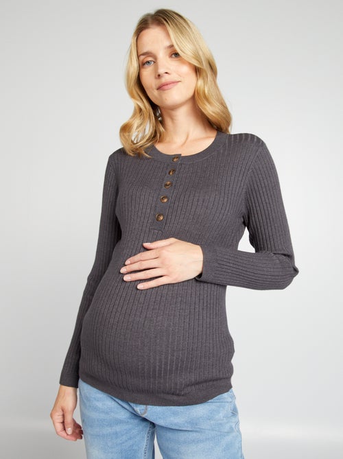 Pull d'allaitement maille fine - Kiabi