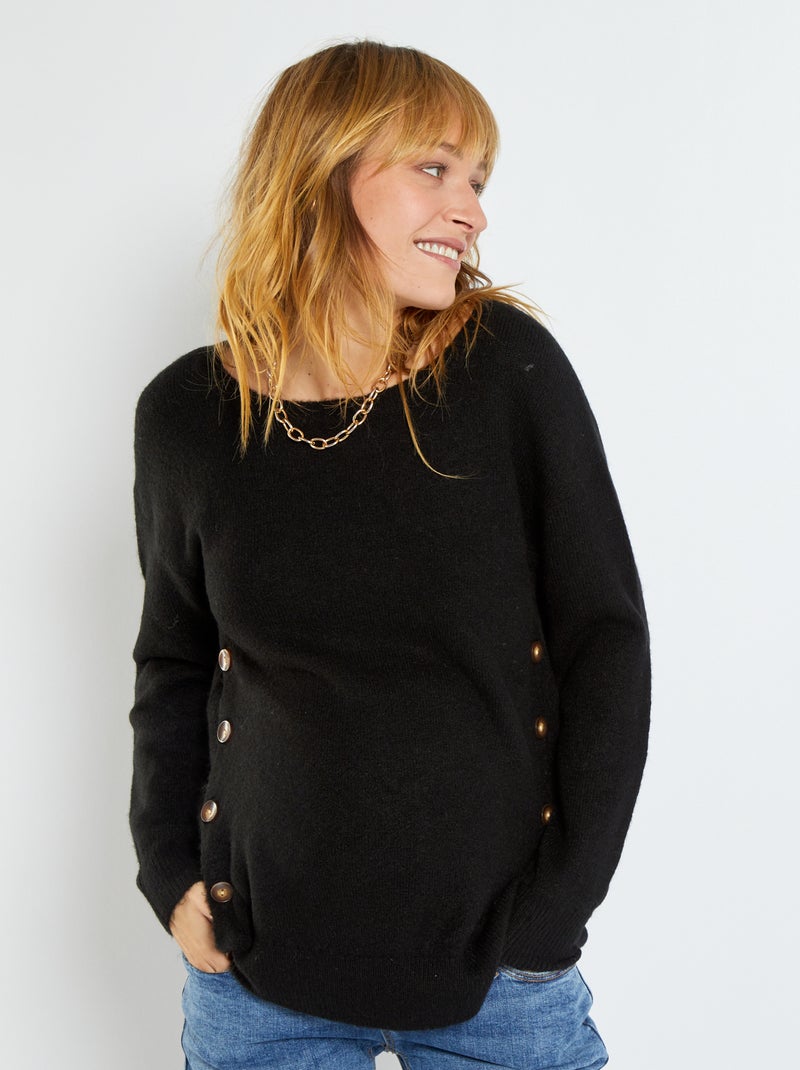 Pull d'allaitement noir - Kiabi