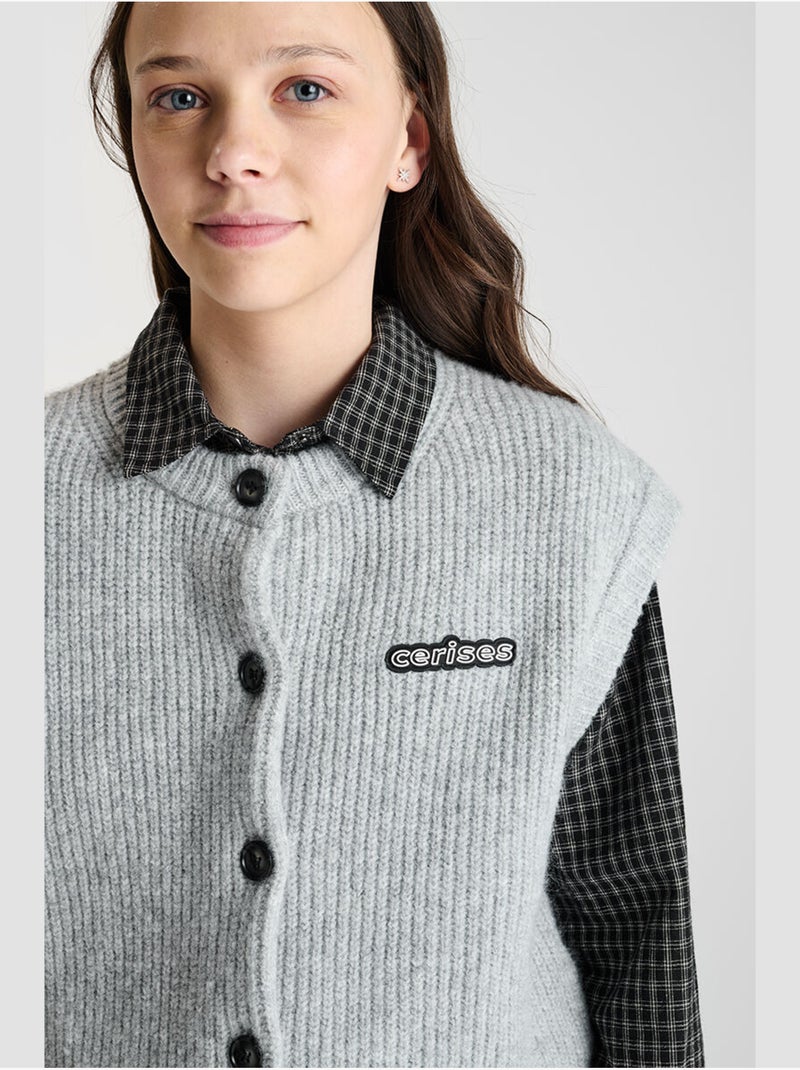 Pull DAVIDGI 'Le Temps Des Cerises' Gris - Kiabi