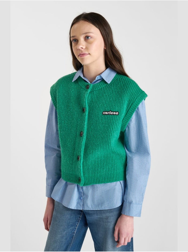 Pull DAVIDGI 'Le Temps Des Cerises' Vert - Kiabi