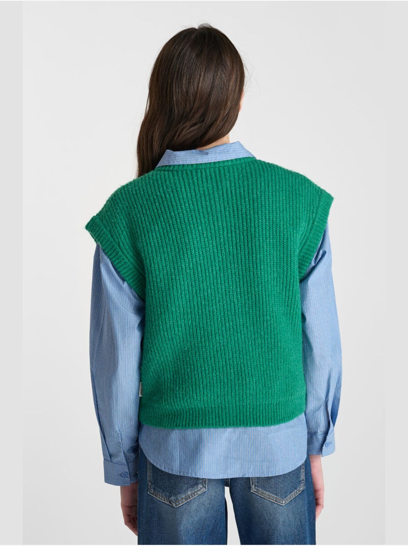 Pull DAVIDGI 'Le Temps Des Cerises' Vert - Kiabi