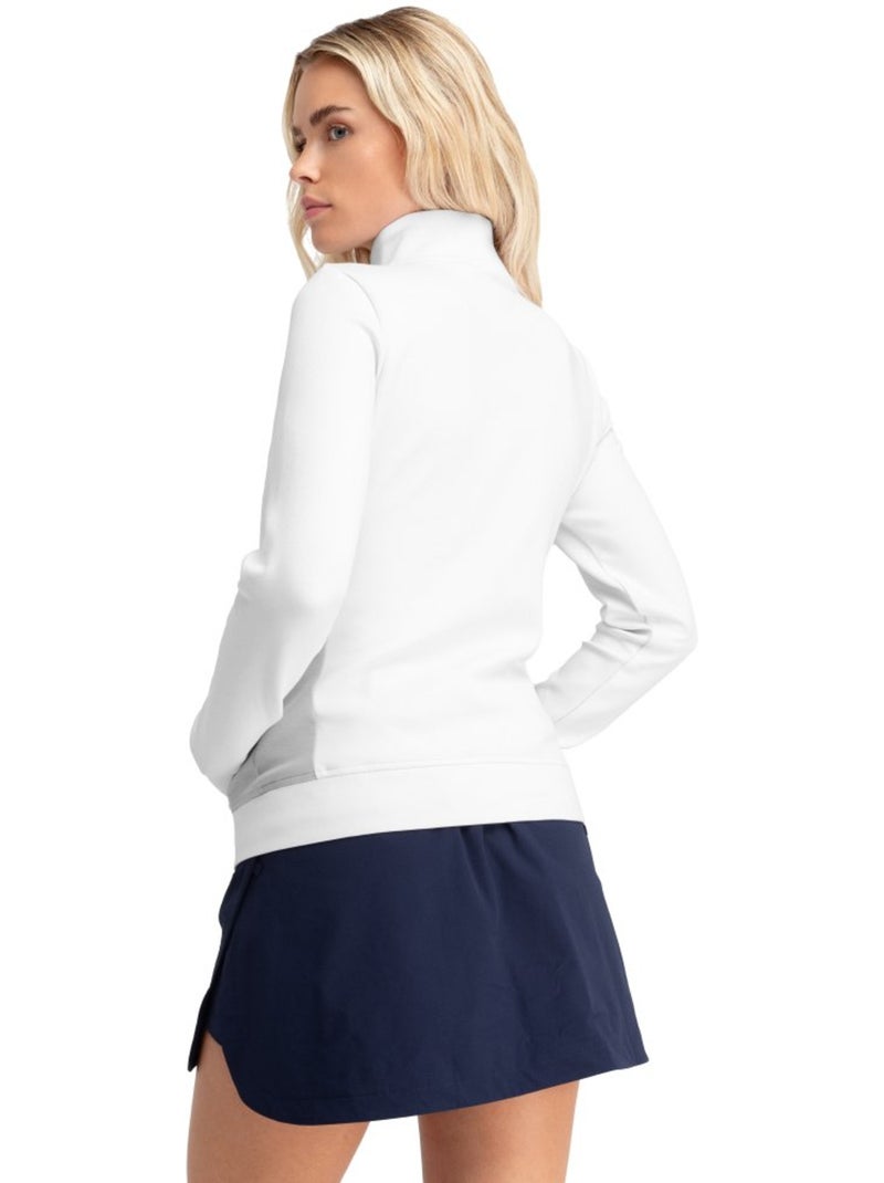 Pull de golf demi-zip femme golf femme caddy Blanc - Kiabi