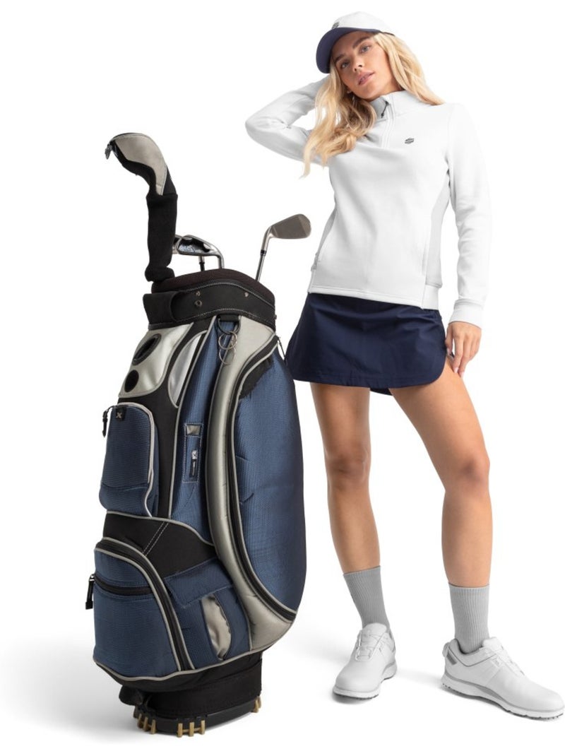 Pull de golf demi-zip femme golf femme caddy Blanc - Kiabi