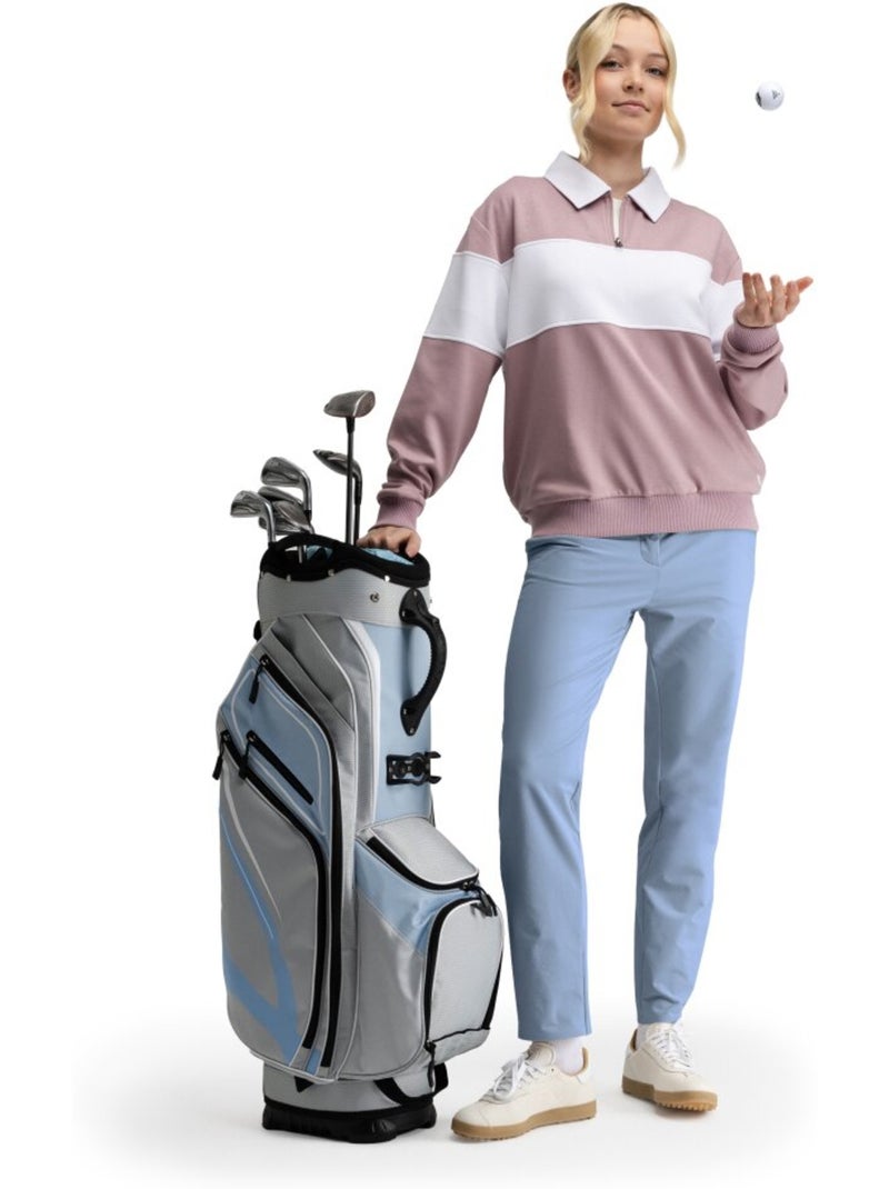 Pull de golf demi-zip femme golf femme eagle-w Rose - Kiabi