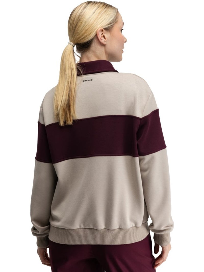 Pull de golf demi-zip femme golf femme eagle-w sand Beige - Kiabi