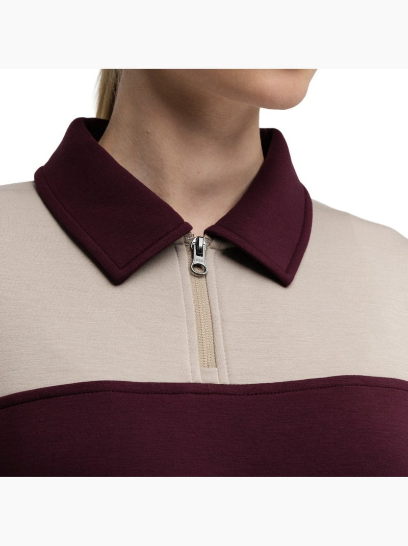 Pull de golf demi-zip femme golf femme eagle-w sand Beige - Kiabi