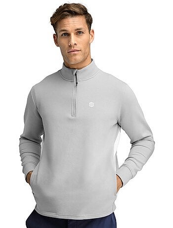 Pull de golf demi-zip homme golf homme divot gray