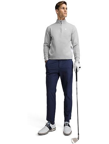Pull de golf demi-zip homme golf homme divot gray