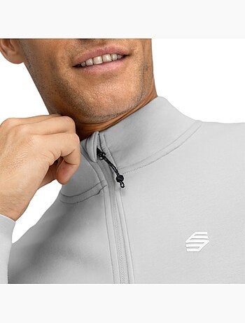 Pull de golf demi-zip homme golf homme divot gray
