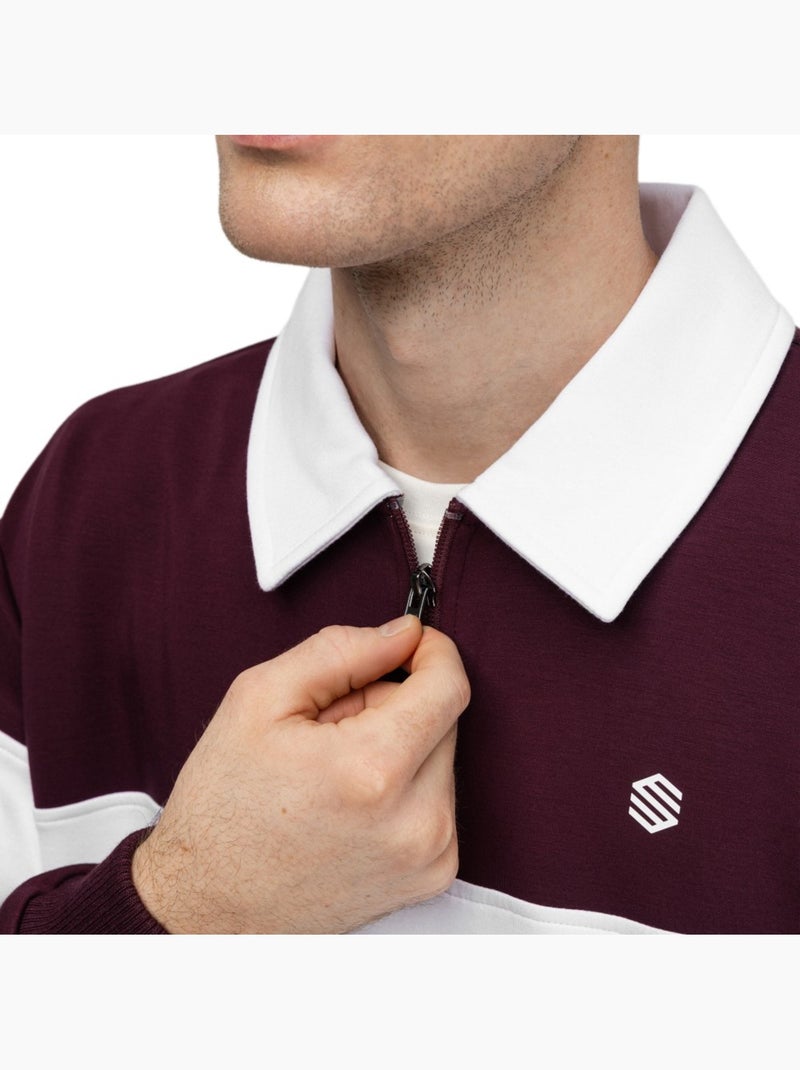 Pull de golf demi-zip homme golf homme eagle cherry Rouge - Kiabi