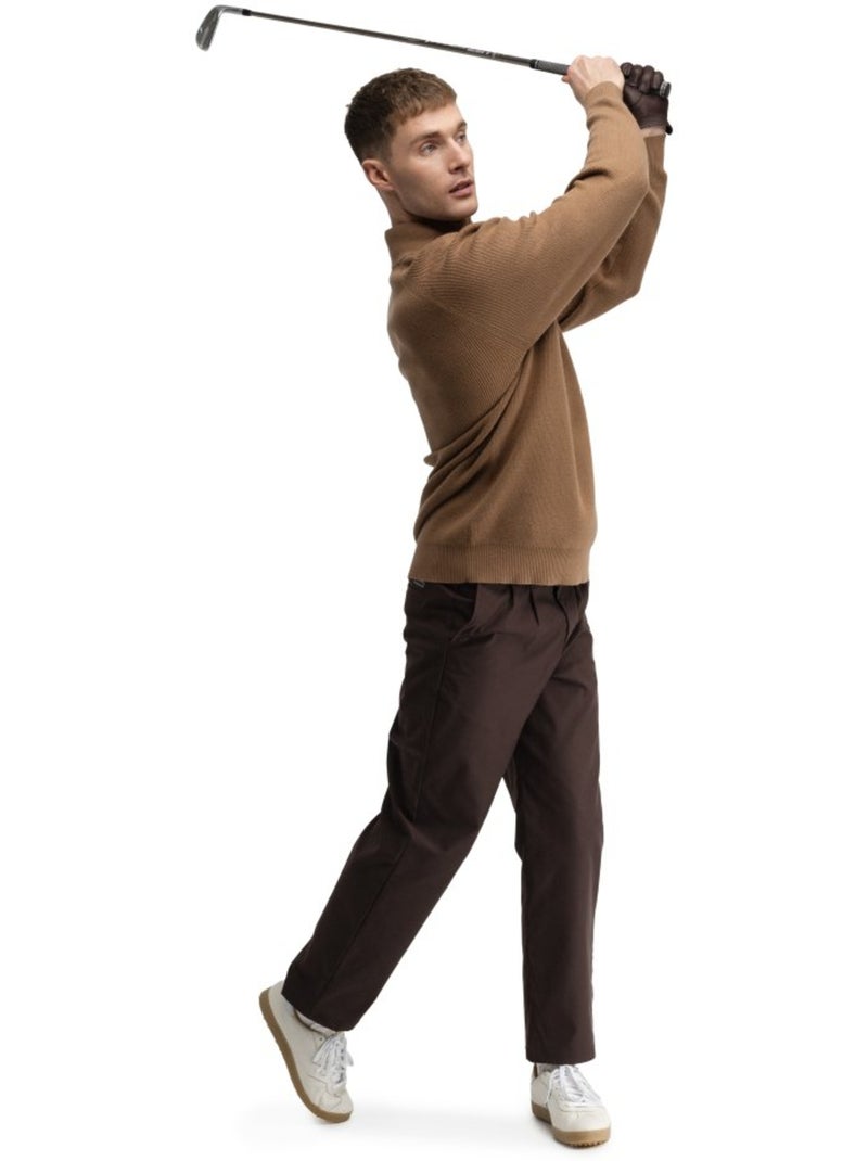 Pull de golf demi-zip homme golf homme fade Marron - Kiabi