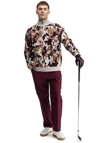 Pull de golf demi-zip homme golf homme fade sand
