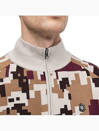 Pull de golf demi-zip homme golf homme fade sand