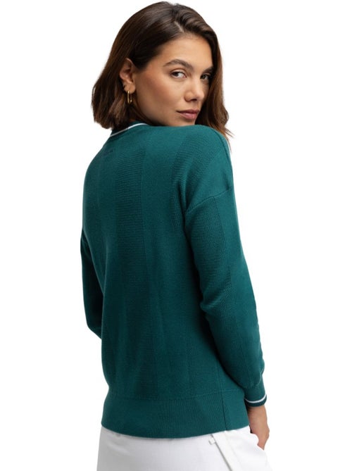 Pull de golf maille col en v femme golf femme gimme teal - Kiabi Pull de golf maille col en v femme golf femme gimme teal - Kiabi