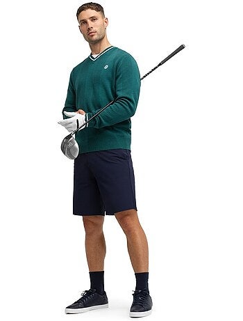 Pull de golf maille col en v homme golf homme hagen teal