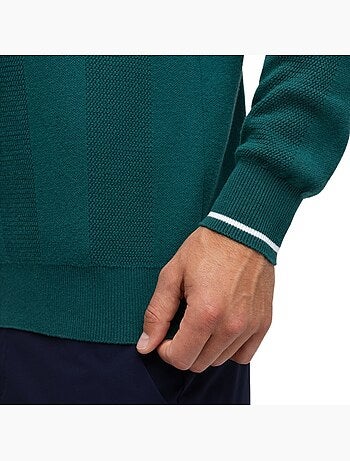 Pull de golf maille col en v homme golf homme hagen teal