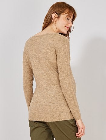 Pull de grossesse avec dentelle - Kiabi