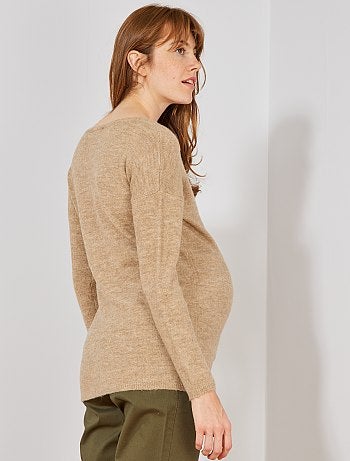 Pull de grossesse avec dentelle - Kiabi