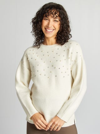 Pull de maternité avec perles