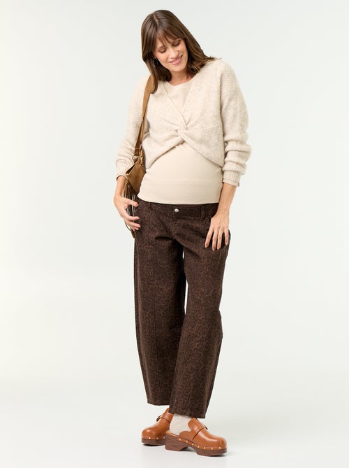 Pull de maternité cropped twisté - Kiabi