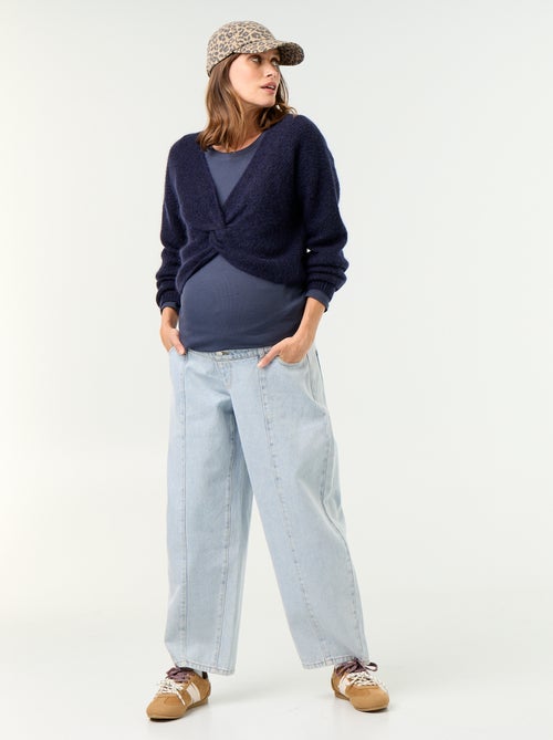 Pull de maternité cropped twisté - Kiabi