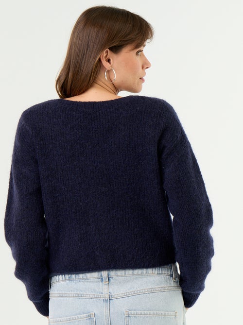 Pull de maternité cropped twisté - Kiabi