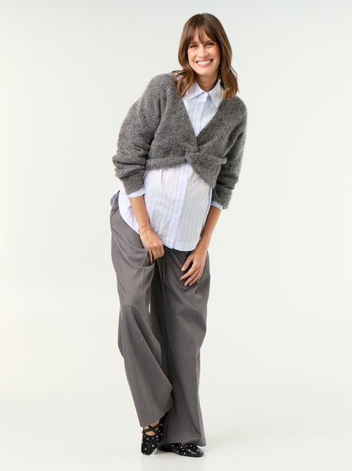 Pull de maternité cropped twisté - Kiabi