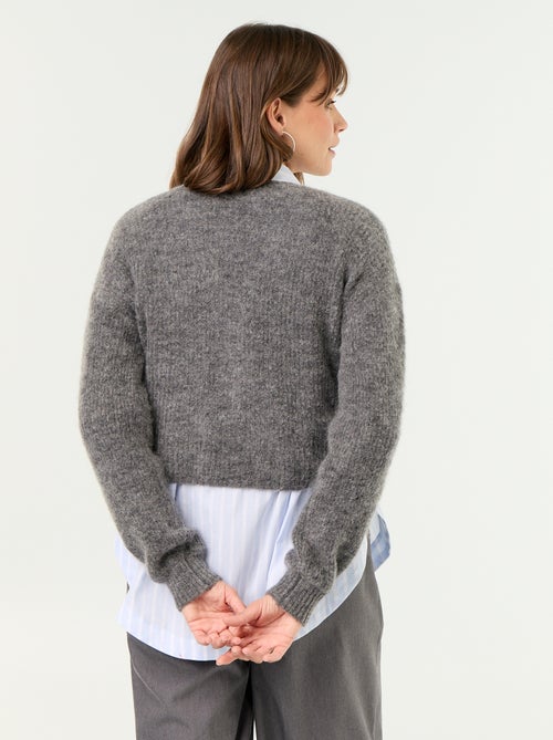 Pull de maternité cropped twisté - Kiabi