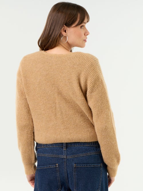 Pull de maternité cropped twisté - Kiabi