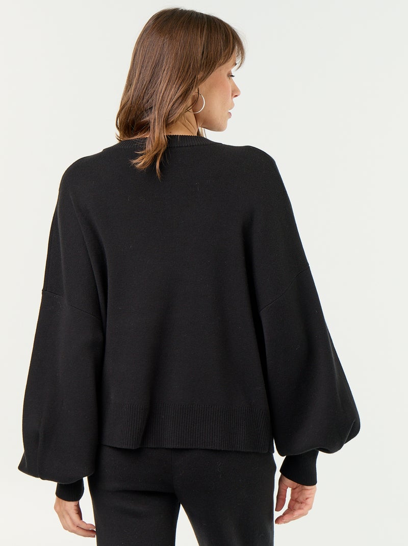 Pull de maternité uni Noir - Kiabi