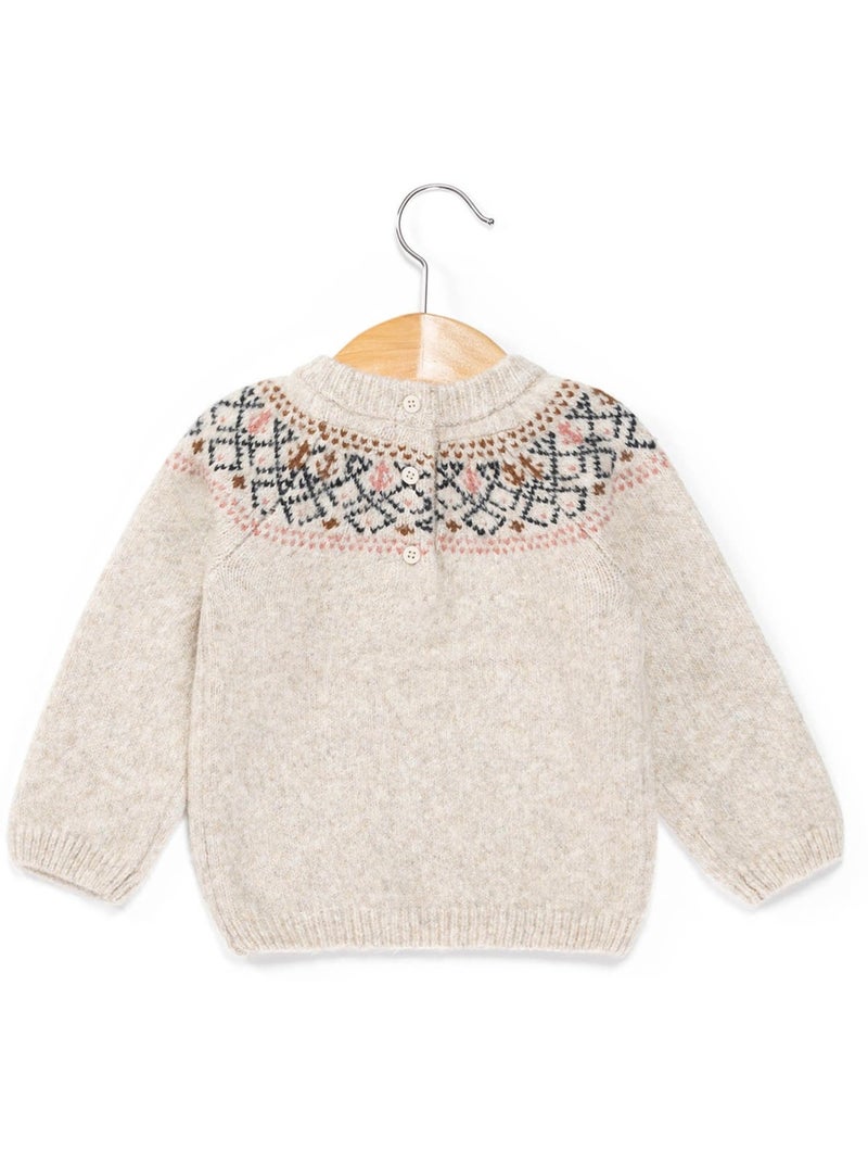 Pull de Noël - Terre de Marins Beige - Kiabi