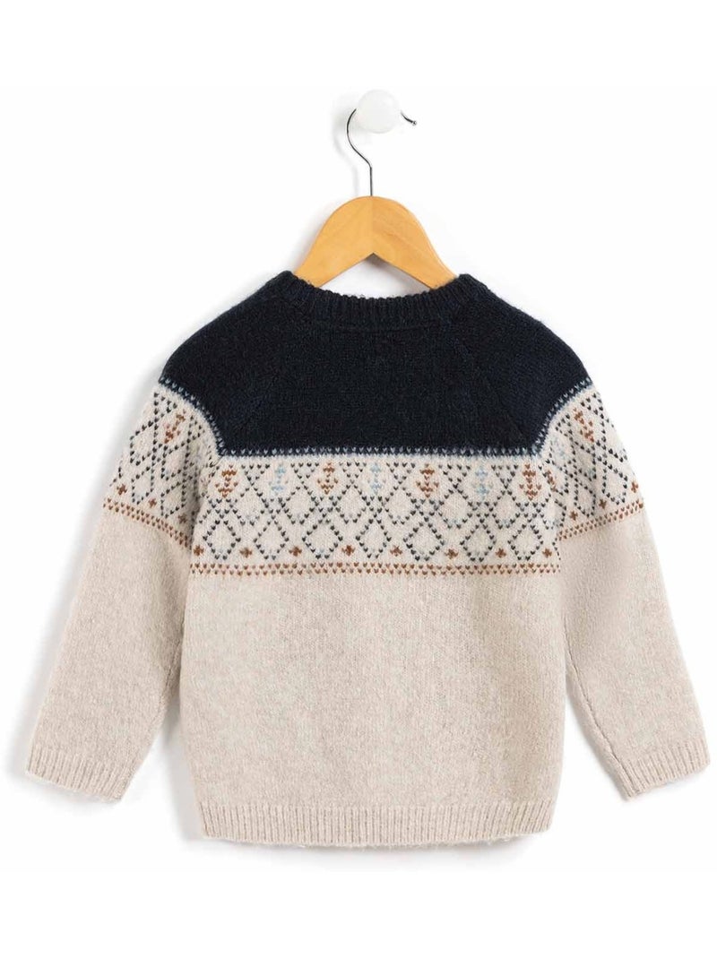Pull de Noël - Terre de Marins Beige - Kiabi