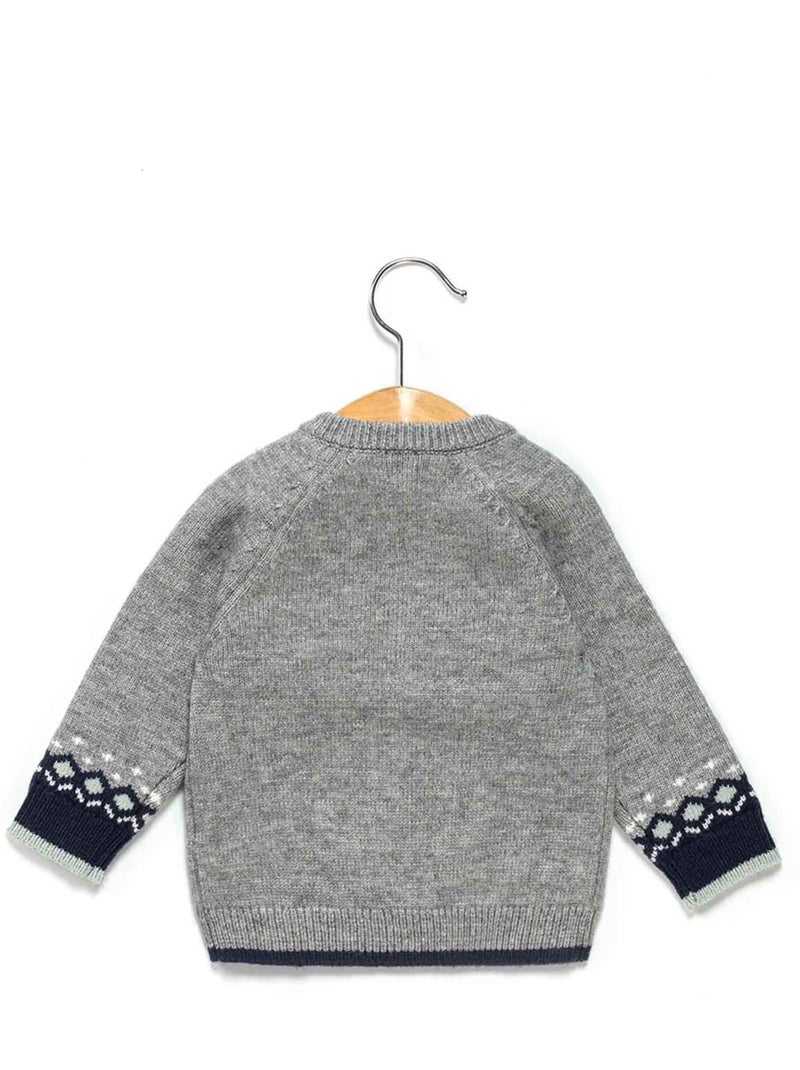 Pull de Noël - Terre de Marins Gris - Kiabi
