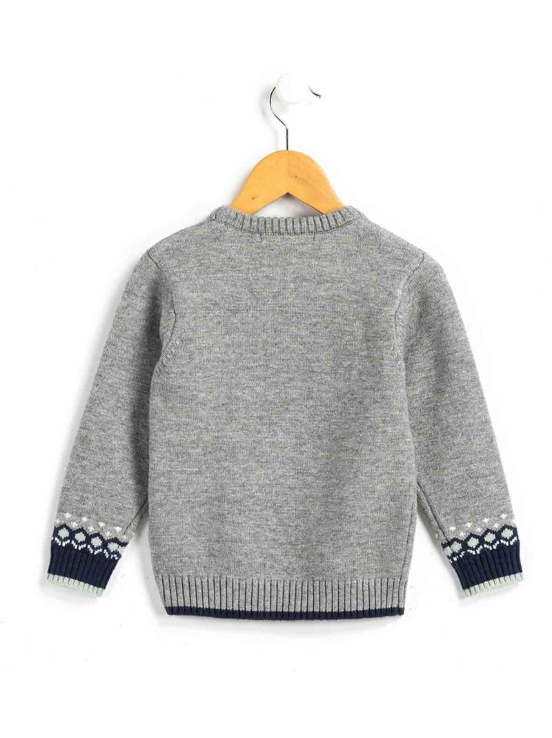 Pull de Noël - Terre de Marins Gris - Kiabi
